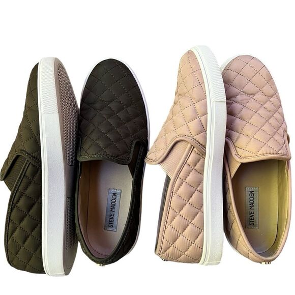 SET OF TWO Steve Madden Ecentrcq Quilted Sneakers - Picture 1 of 5